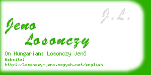 jeno losonczy business card